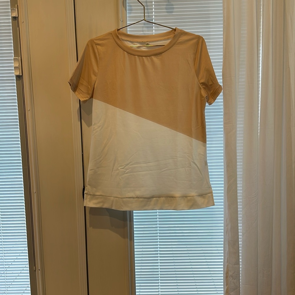 Amazon white and tan small shirt